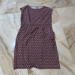Elegant Pink and Black 100 percent cotton Dress